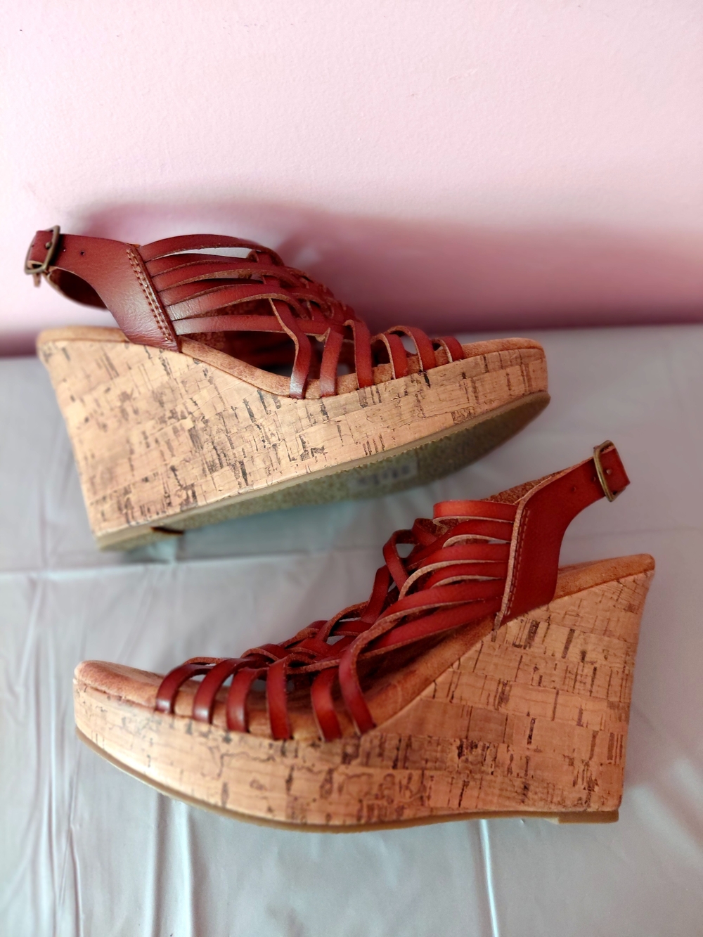 NEW without Tag Jellypop Boulevard Sz 7.5 Wedge Sandal 4 Inch Heel. - Picture 12 of 14